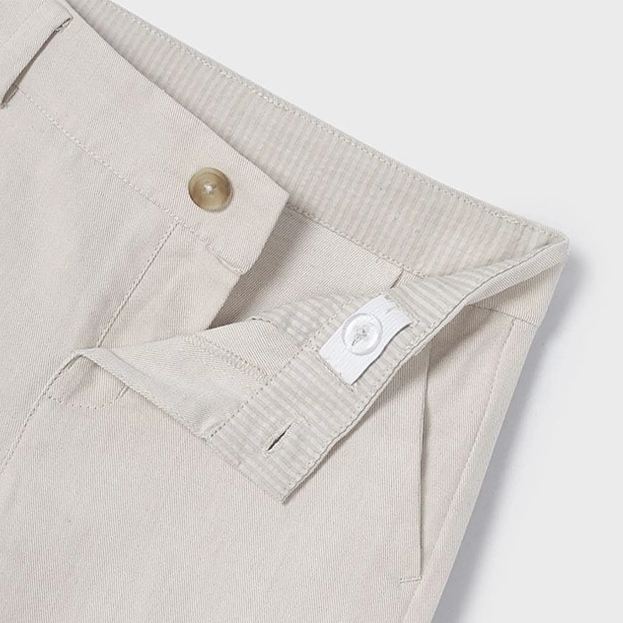 Beige Linen Suiting Pants