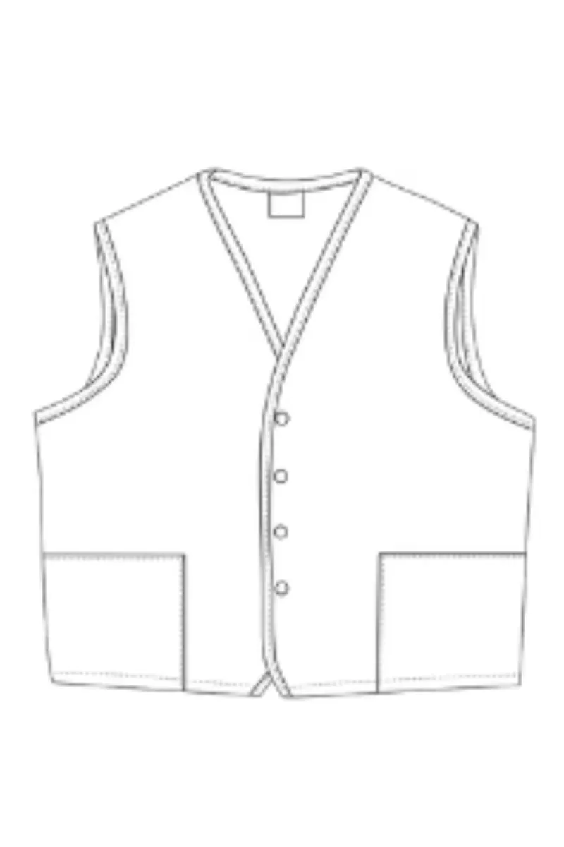 Black 4-Button Unisex Vest with 2 Pockets