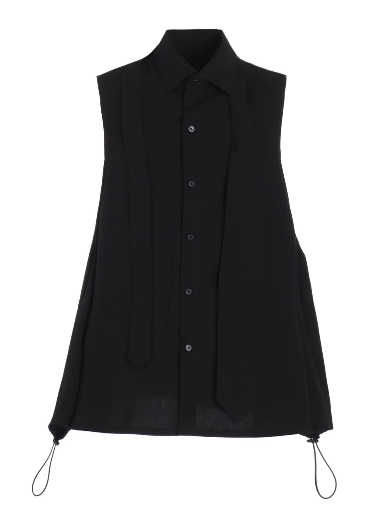 BROAD R-SLEEVELESS TIE BLOUSE