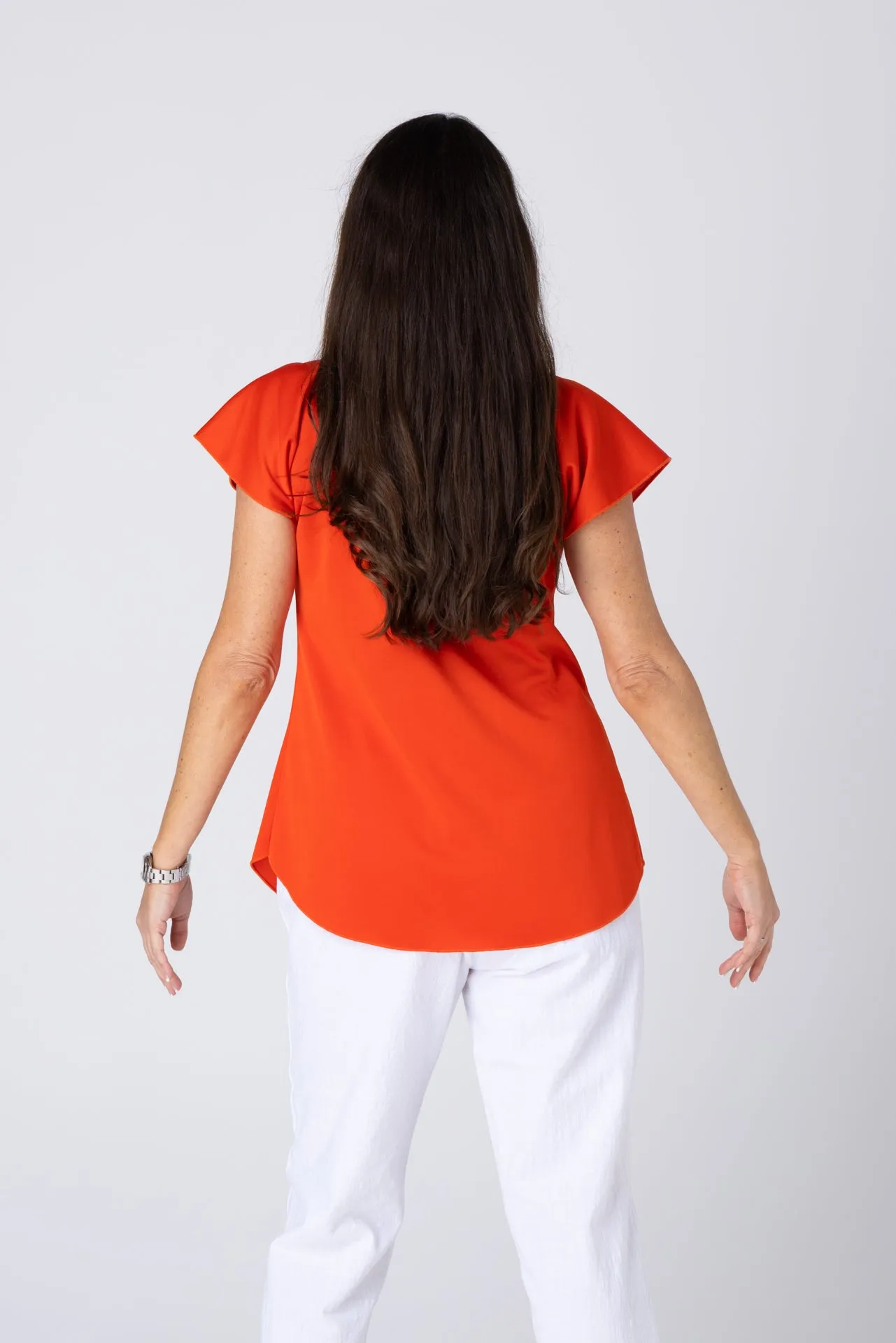 Burnt Orange Activewear Short Sleeve Top