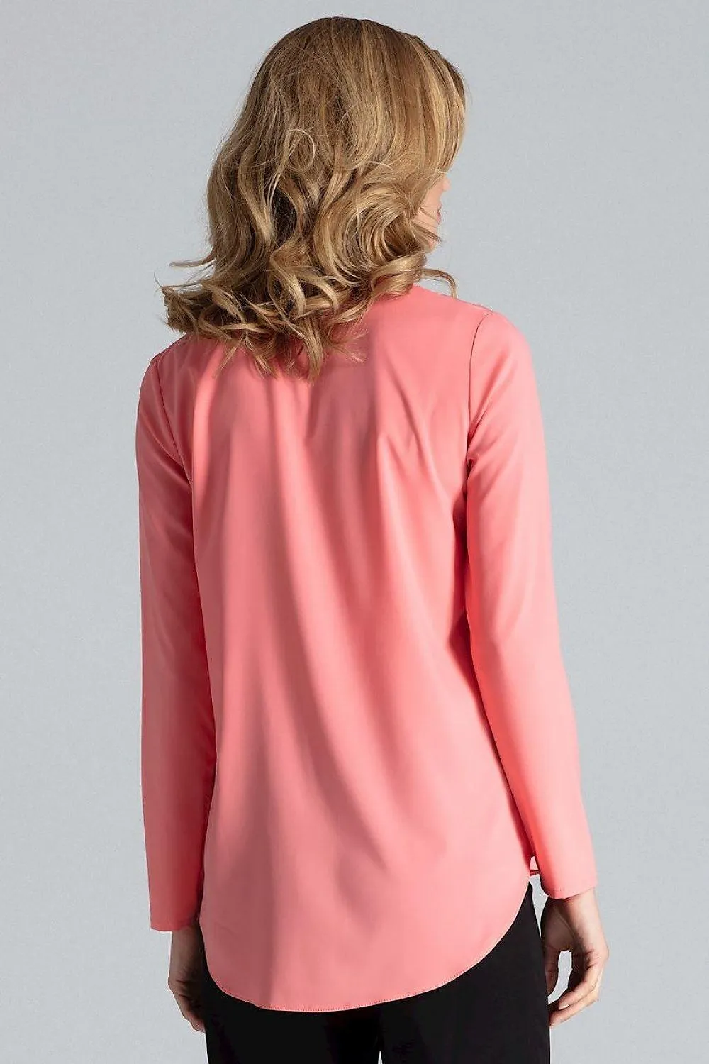 Chic Stand-Up Collar Snap Blouse for Timeless Elegance