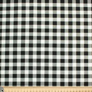 Classic Check & Stripe Collection Black & White Checks Cotton Prints