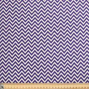 Classic Check & Stripe Collection Purple & White Wavy Stripes Cotton Prints