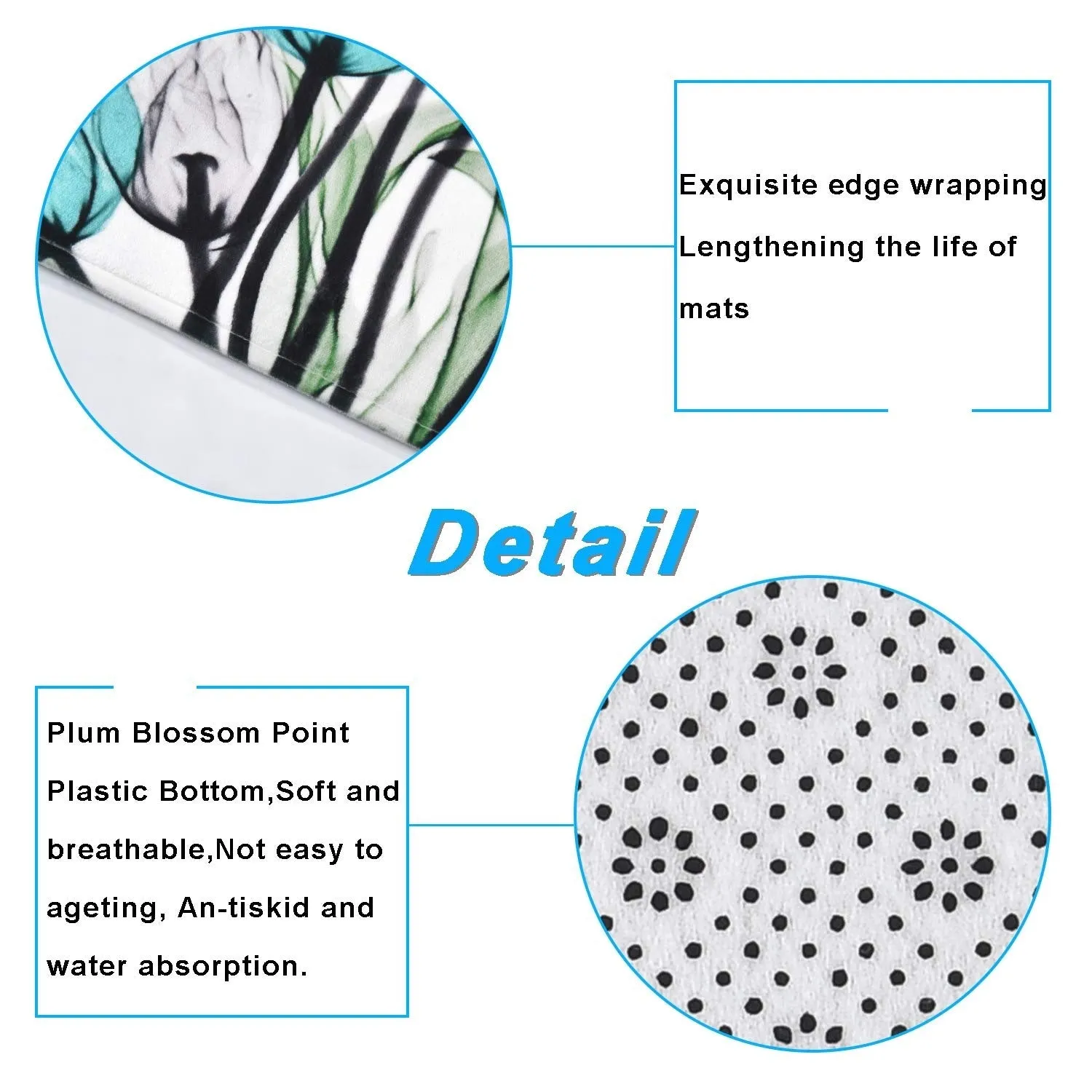 Colorful Tulip Flowers Shower Curtain Sets with Non-Slip Rugs Toilet Lid Cover and Bath Mat Waterproof Shower Curtain Set