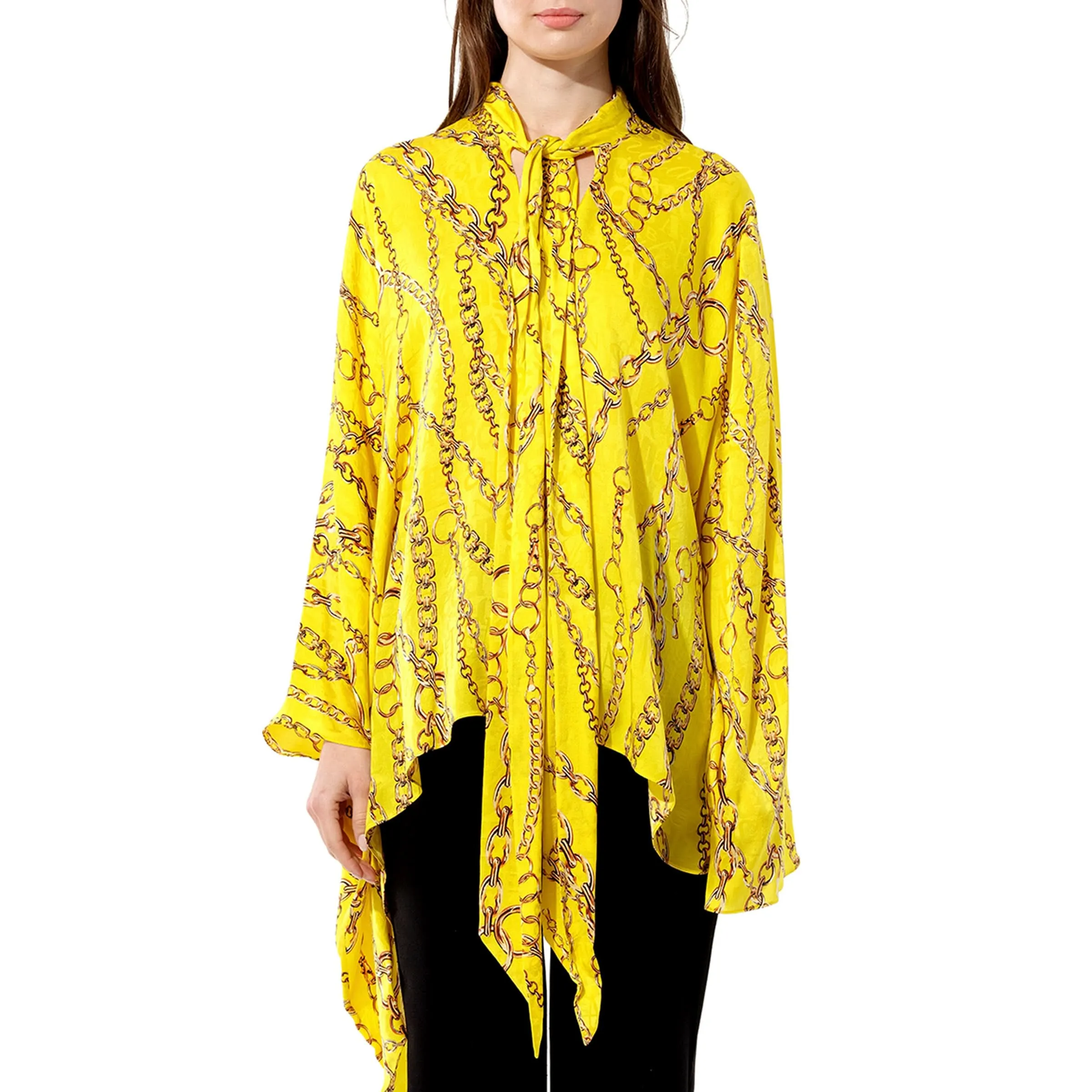 Draped Vareuse Top in Yellow