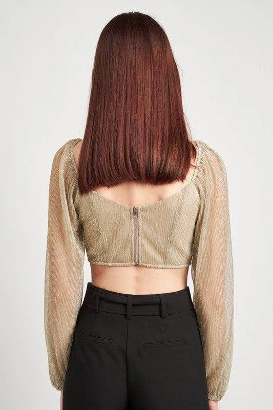 Emory Park | Boat Neck Bustier With Open Back Top