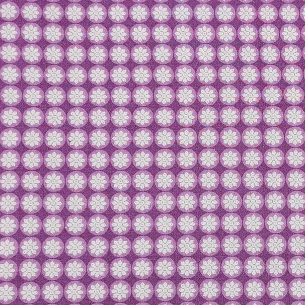 Fabric Editions Purple Floral Dots Cotton Prints