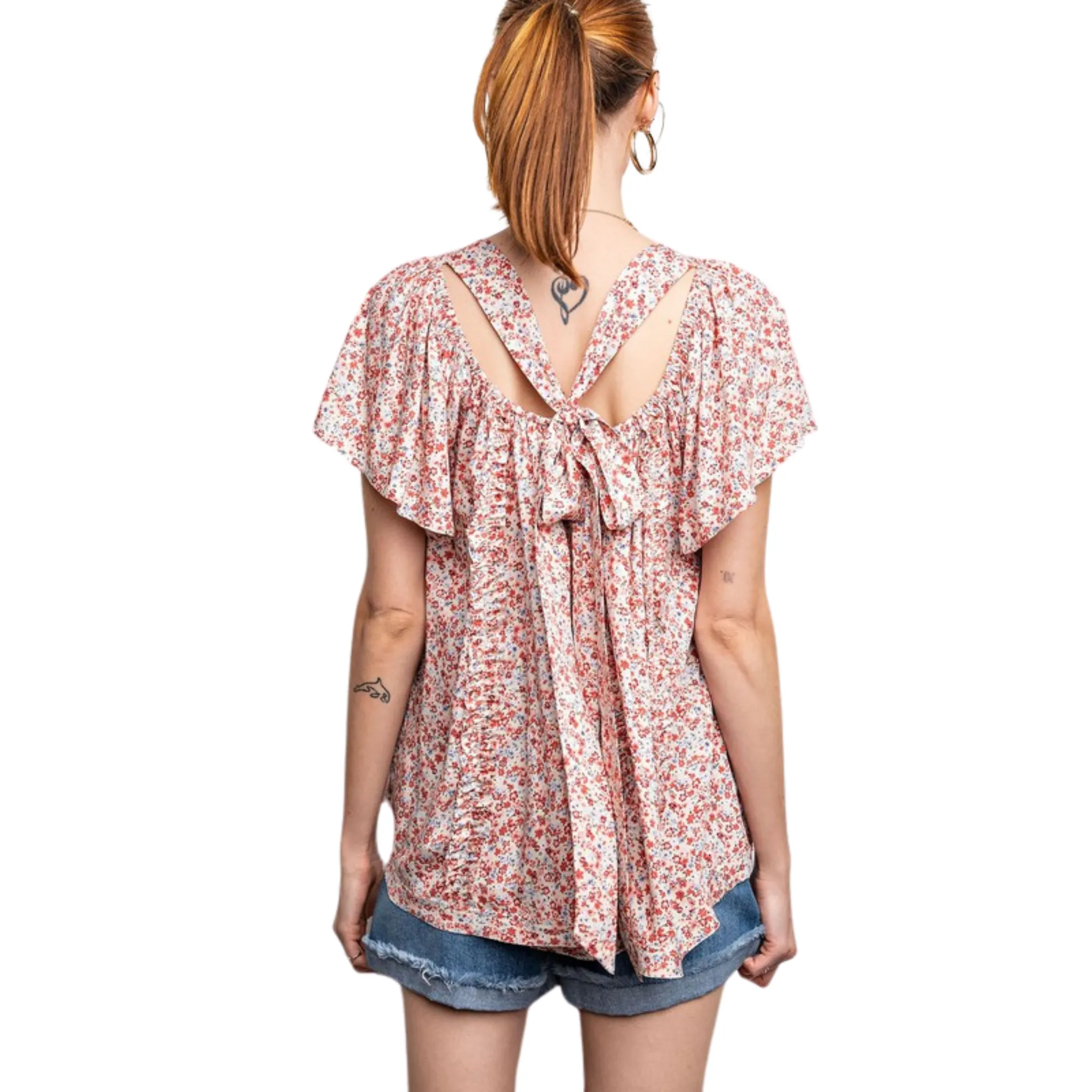 Floral Printed Rayon Top