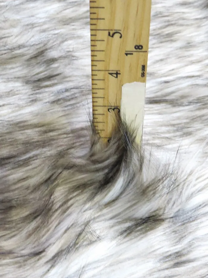 Gray Wolf Animal Coat Costume Faux Fur Fabric / Sold By The Yard