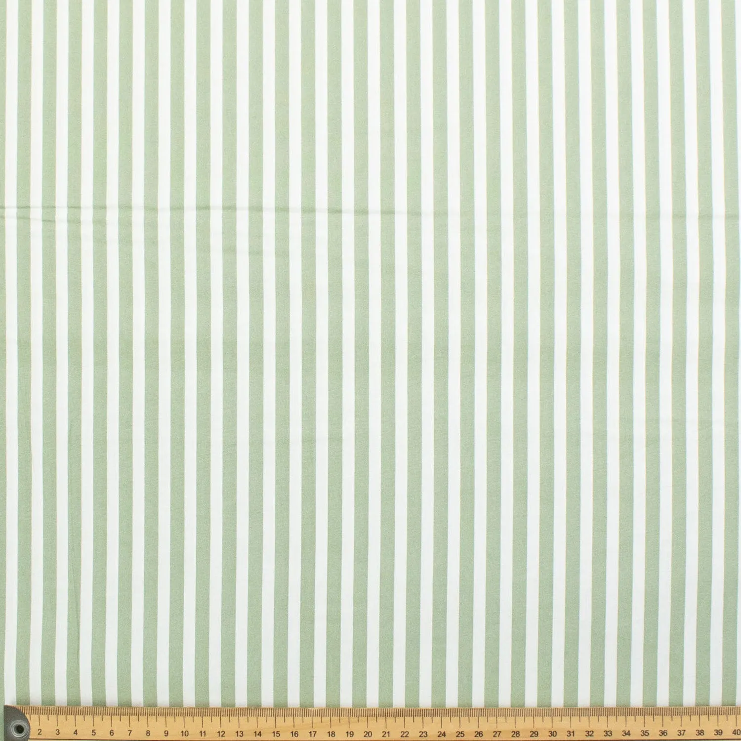 Green Small Stripe Cotton Print