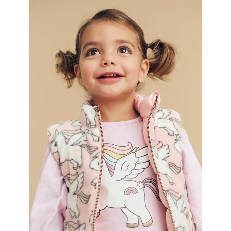 Huxbaby Magical Unicorn Reversible Fleece Vest