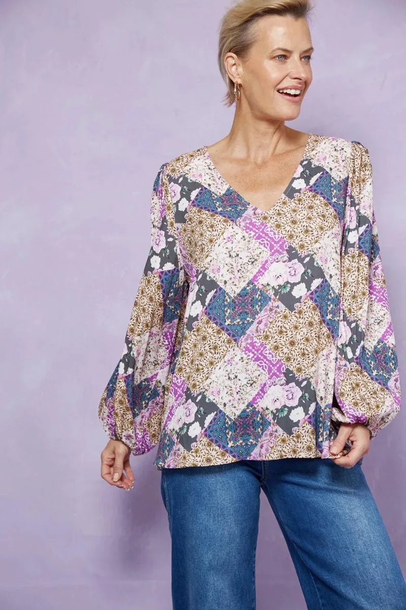 Isle Of Mine - Coppola V Blouse - Violet Muse