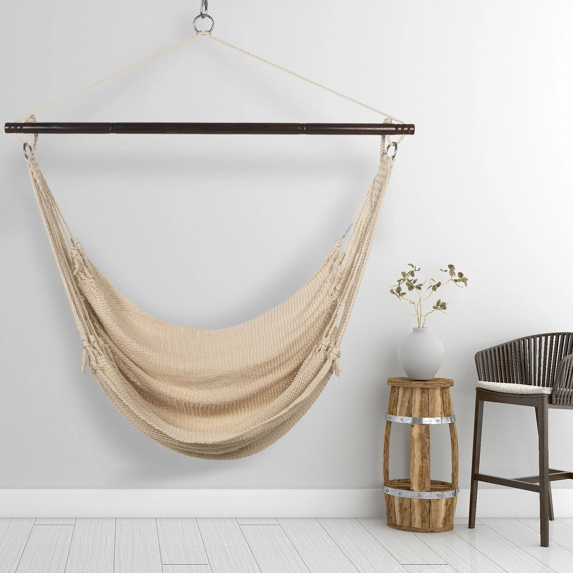 Jumbo Caribbean Hammock Chair - Cream