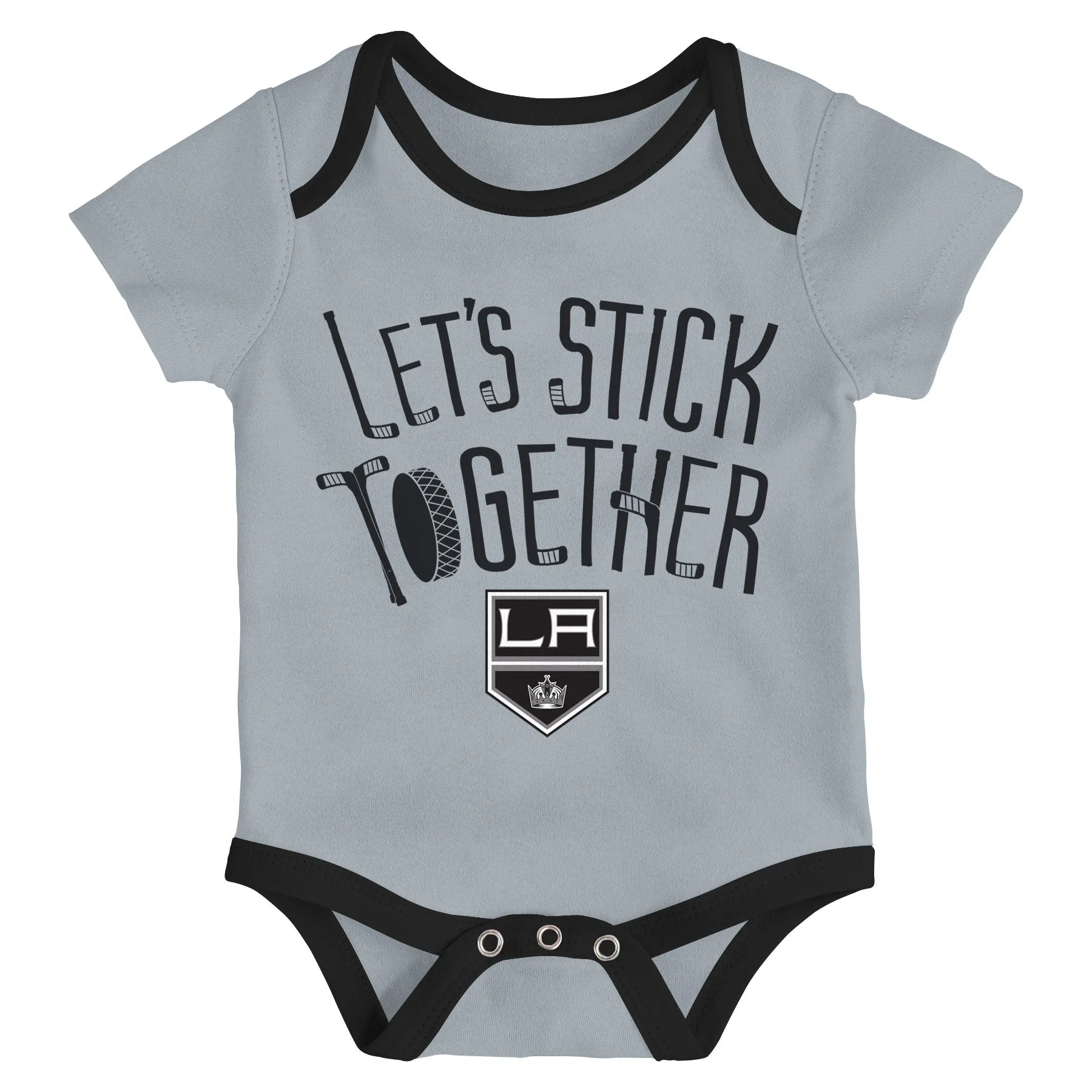 LA Kings Let's Stick Together 3-Pack Bodysuit Set