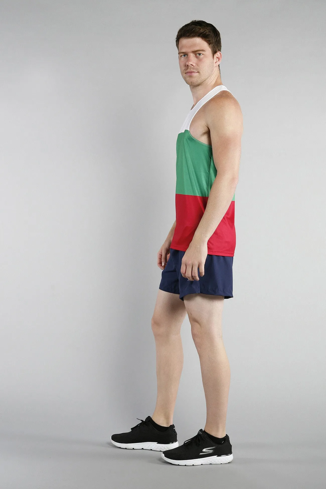 Men's Printed Singlet- Bulgaria