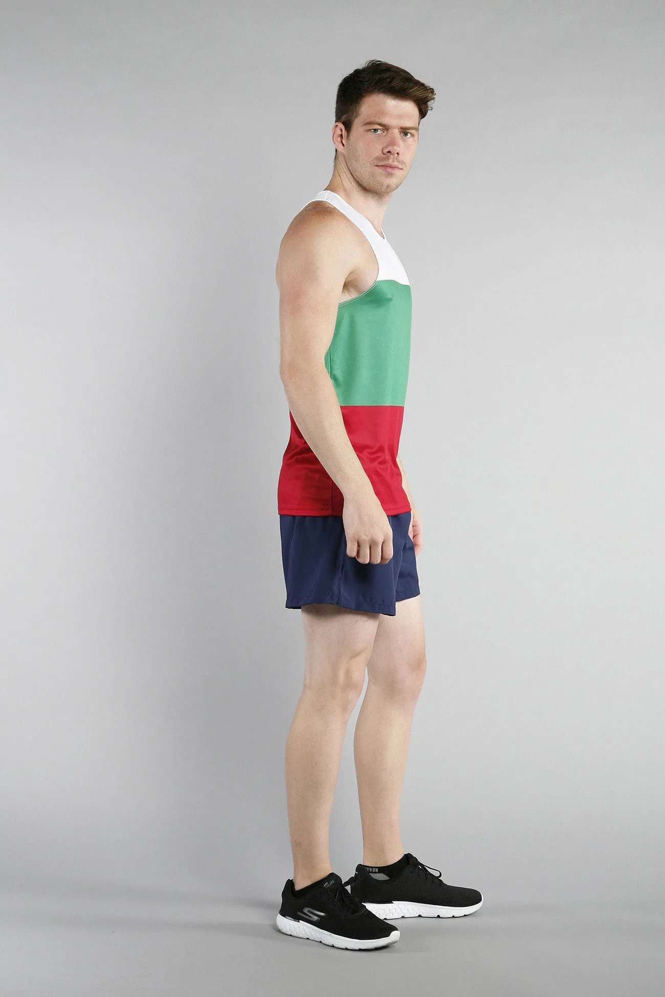 Men's Printed Singlet- Bulgaria