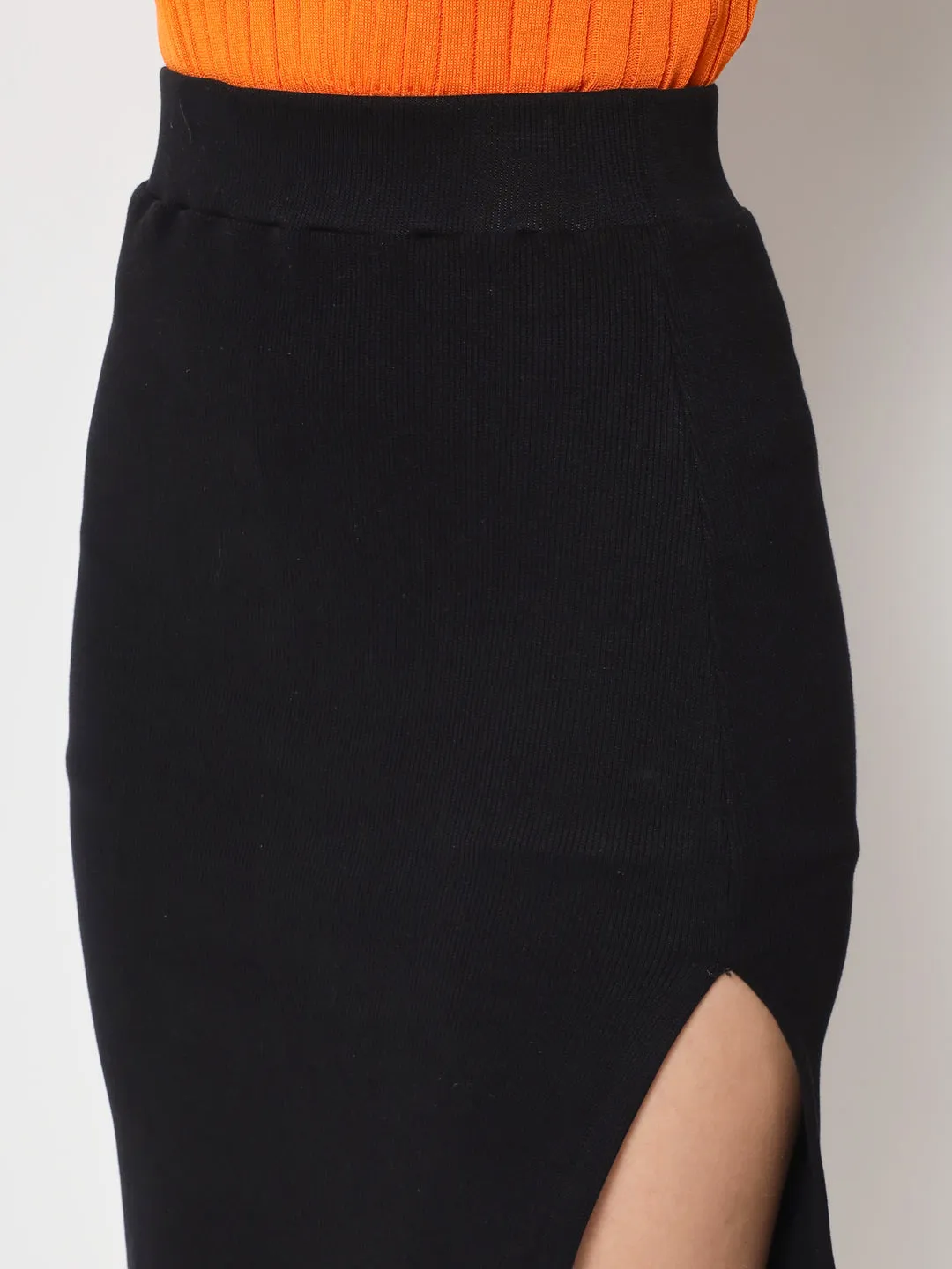 Pencil-Fit Knee-Length Knitted Skirts