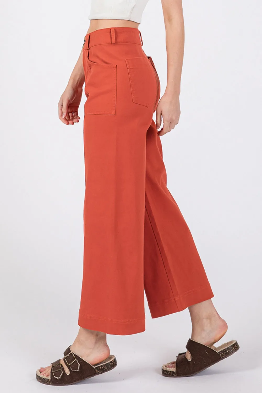 SAGE   FIG Wide Leg Cropped Pants