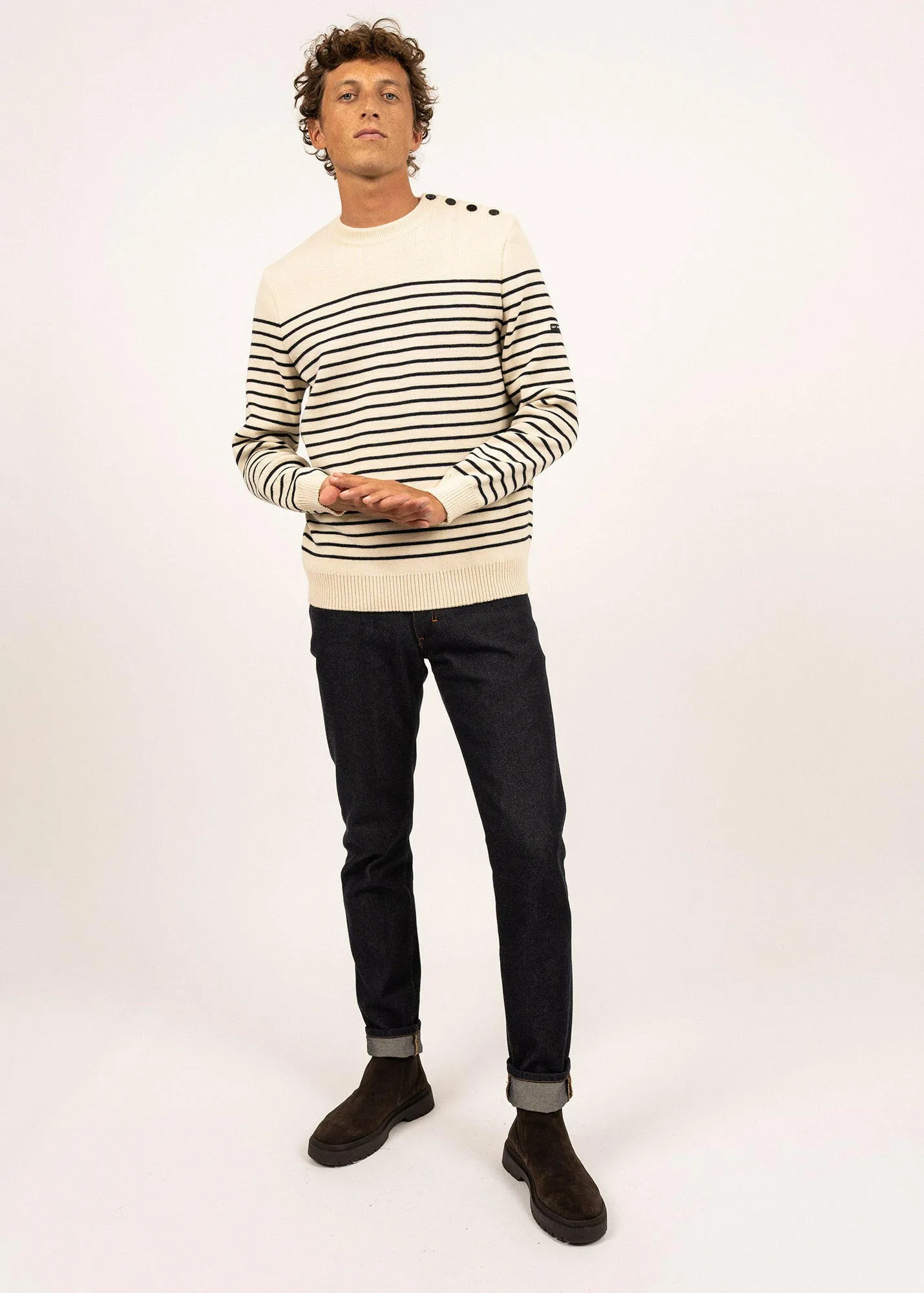 Saint James Binic striped sailor jumper Mens