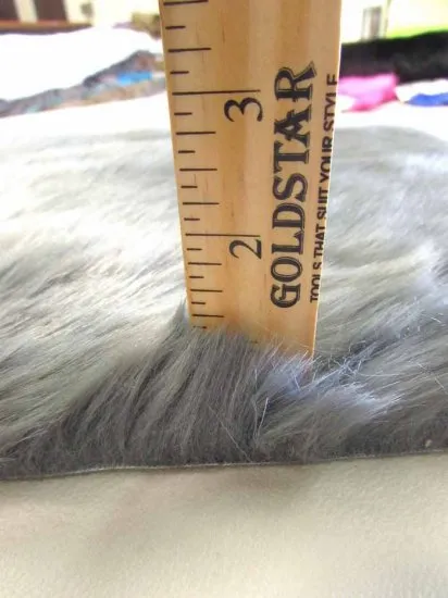 Short Shag Faux Fur Fabric / Pewter / EcoShag 15 Yard Bolt (Closeout)