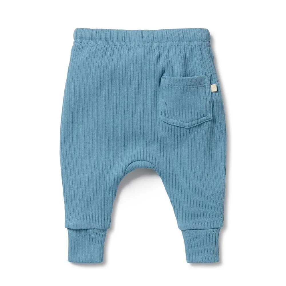 Sky Blue Organic Rib Pant