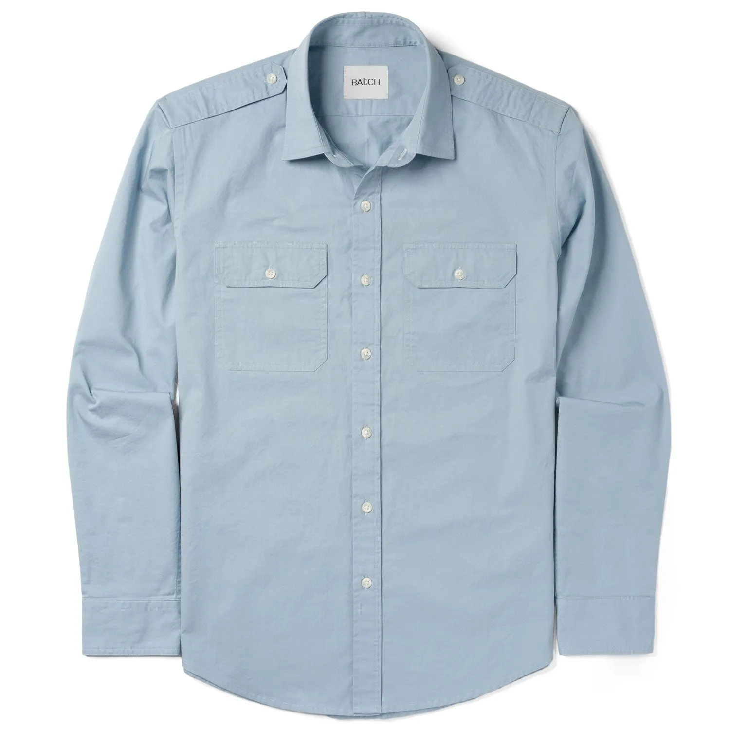 Smith Utility Shirt – Light Blue Cotton Twill