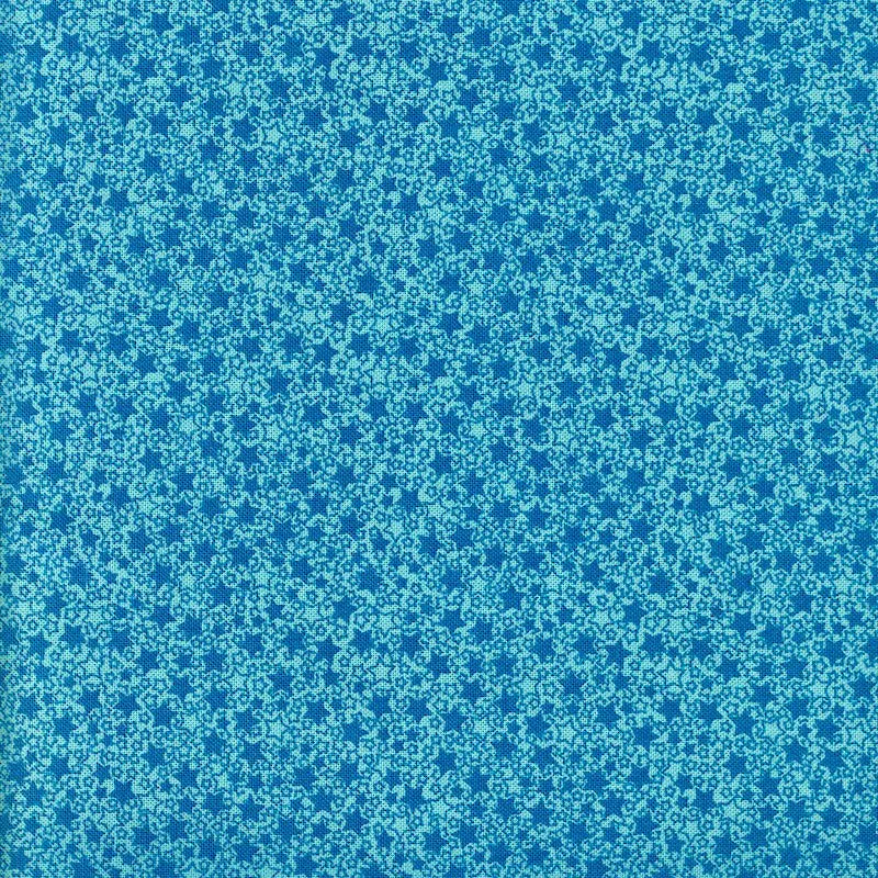 Stof Fabrics Quilters Basic Harmony Blue Stars Cotton Prints