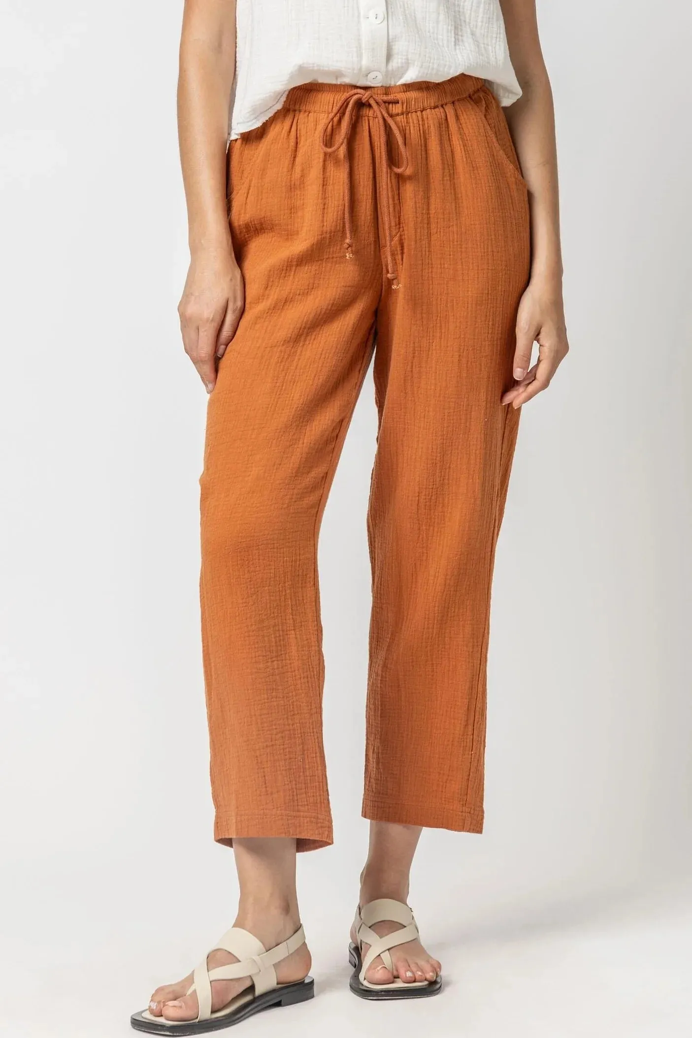 Straight Leg Gauze Pant Sienna