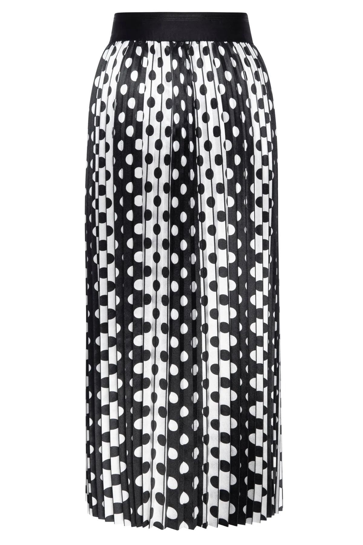 Stripish Dots Pleated Skirt