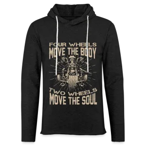 Two Wheels Move The Soul Lightweight Terry Hoodie (Motorcycle/Biker)