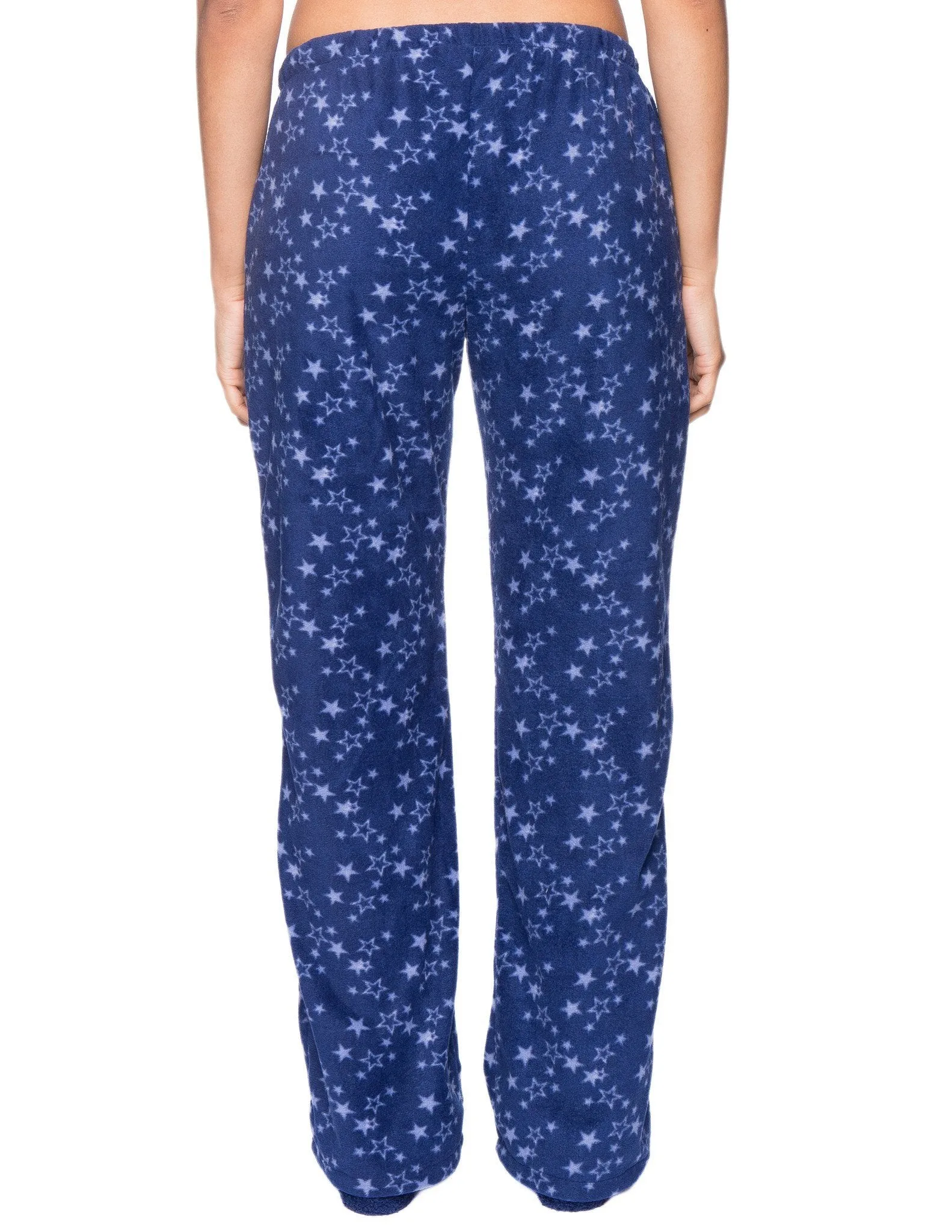 Womens Microfleece Lounge/Sleep Pants - Starry Nights Blue