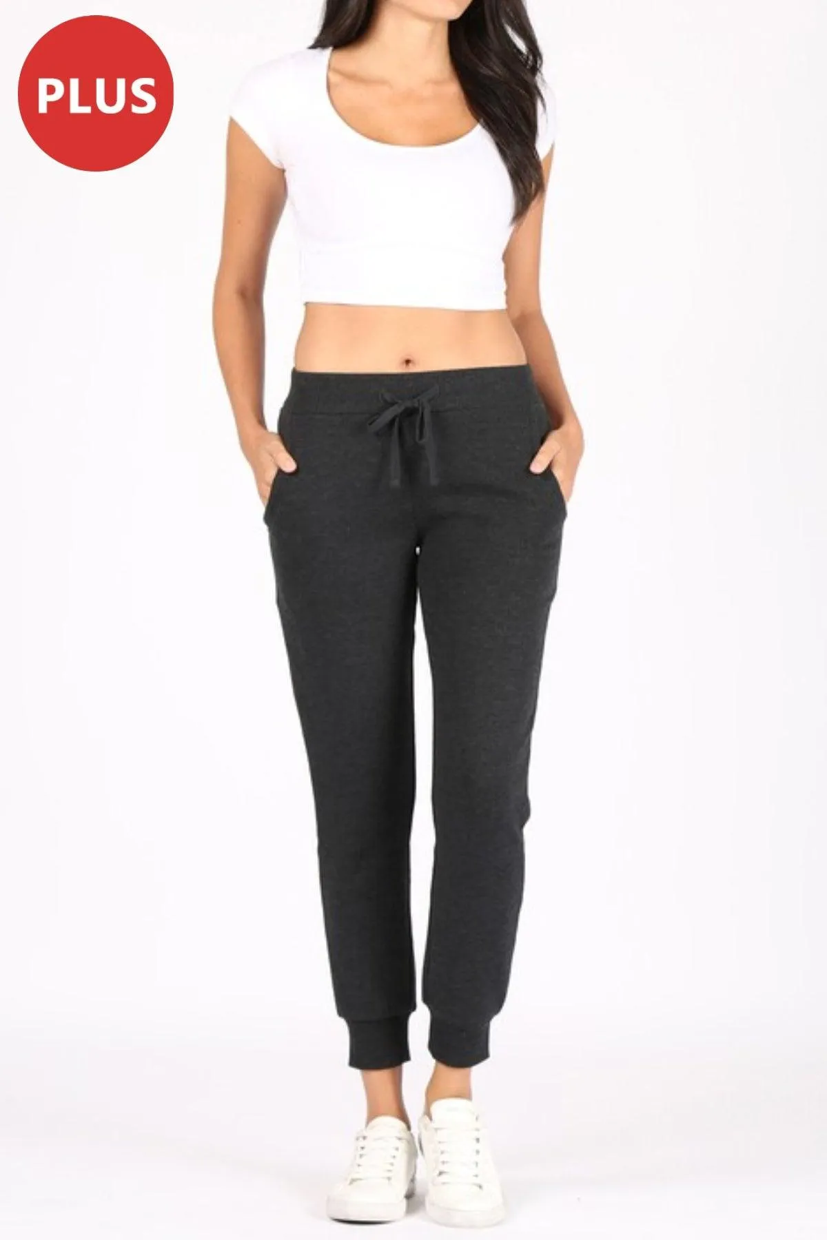 Women's Plus Size Fleece Jogger Sweat Pants