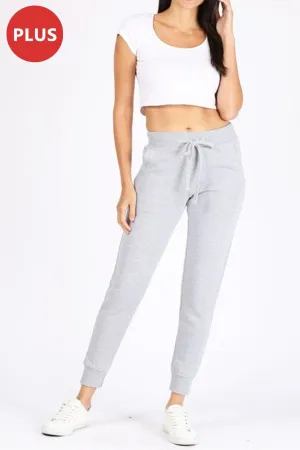 Women's Plus Size Fleece Jogger Sweat Pants