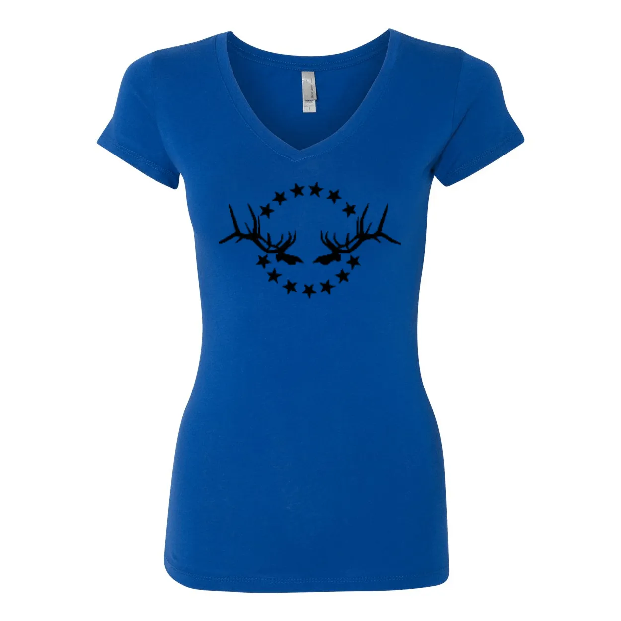 Women's V-Neck T-Shirt: Simple Black Logo