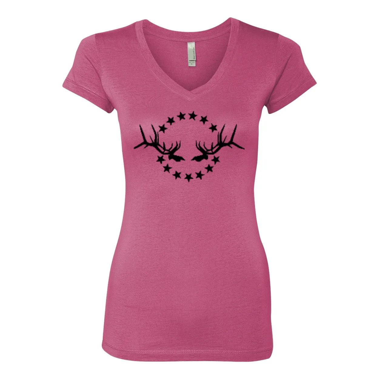 Women's V-Neck T-Shirt: Simple Black Logo